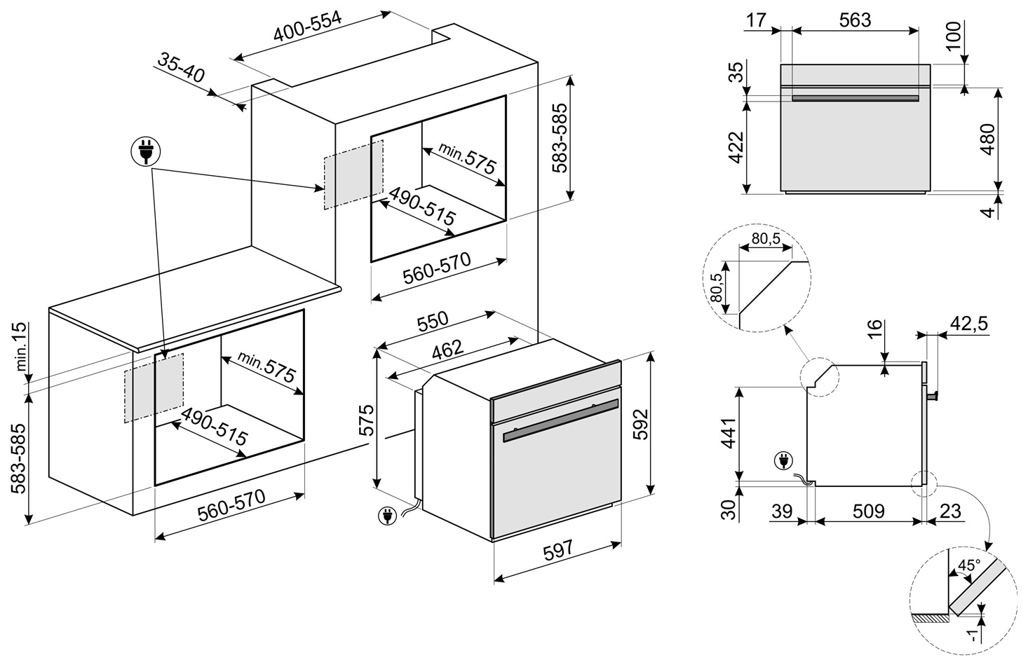 Духовой шкаф smeg sf6390xe